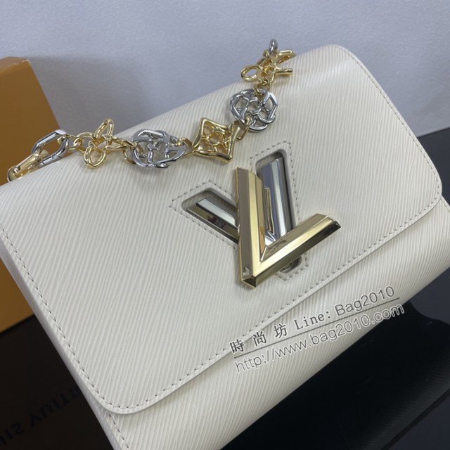 Lv路易威登2023專櫃新款Twist中號手袋 LV水波紋鏈條肩背斜挎女包 M22273 M22274 ydh5192